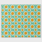 Daisies Boho Folk Art geïnspireerd Cadeaupapier (Vlak)