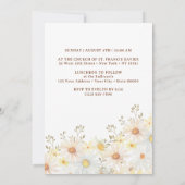 Daisies Bouquet Confirmation Invitation (Dos)