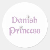 Daisies Deense prinses Ronde Sticker (Voorkant)