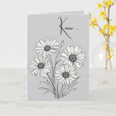 Daisies Denken aan jou Kaart (Gele Bloem)