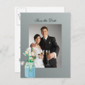 Daisies d'été Enregistrer la date Carte postale (Devant / Derrière)