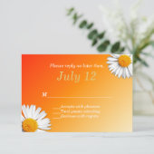Daisies d'été Mariage Carte RSVP (Debout devant)