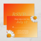 Daisies d'été Mariage Carte RSVP (Devant / Derrière)