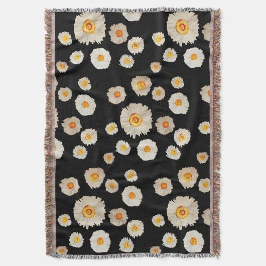 Daisies Drawing Thow Blanket Deken (Voorkant Verticaal)