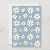 Daisies Dusty blue Birthday Party Invitation (Dos)