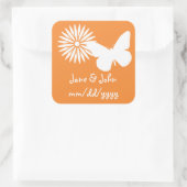 Daisies en Butterflies in Oranje Sticker (Tas)