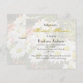 Daisies en Flowing Yellow Script Vrijgezellenfeest Kaart (Voorkant / Achterkant)