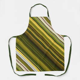 Daisies en Goldenrod Groene en Gele Streep Schort