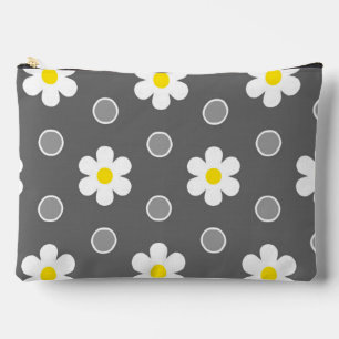 Daisies en Gray and White Polka Dots Etui