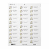 Daisies en Lavender Flowers Return Address Labels (Full Sheet)