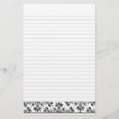 Daisies en Leaves Floral Art Lond Stationery Briefpapier (Voorkant)
