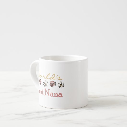 Daisies en Rozen Beste Nana Cadeaus Espresso Kop (Voorkant links)