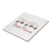 Daisies en Rozen Beste Nana Cadeaus Tegeltje (Zijkant)