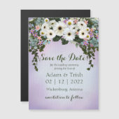 Daisies Enregistrer la date Carte magnétique (Devant / Derrière)