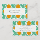 Daisies Floral Cutouts Pattern Professional Visitekaartje (Voorkant / Achterkant)