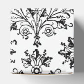 Daisies Floral Etching in Black Bedankdoosjes (Bovenkant)