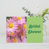Daisies Flower Bridal Wedding Shower Uitnodiging (Staand voorkant)