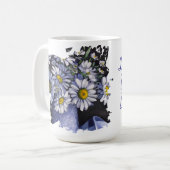 Daisies flower Let your dream blossom mug (Devant gauche)