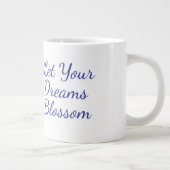 Daisies flower Let your dream blossom mug Extra Grote Beker (Rechts)