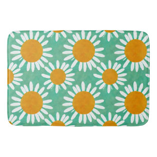 Daisies Folk Art geïnspireerd door Bath Mat