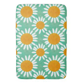 Daisies Folk Art geïnspireerd door Bath Mat (Voorkant Verticaal)