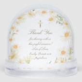 daisies frame Baptism thank you  Sneeuwbol (Achterkant)