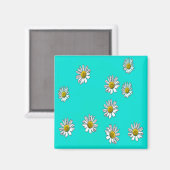 Daisies getekend magneet (Voorkant / Achterkant)
