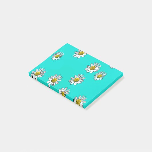 Daisies getekend post-it® notes (Schuin)