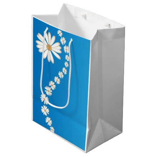 Daisies Gift Bag Medium Cadeauzakje (Voorkant Gekanteld)