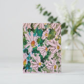 Daisies, groen substraat, abstractie. briefkaart (Staand voorkant)