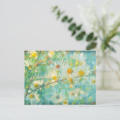 Daisies Grunge Briefkaart (Staand voorkant)