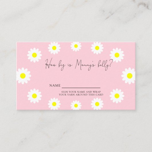 Daisies - Hoe groot is mama's buik Informatiekaartje (Voorkant)