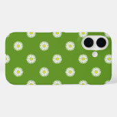Daisies Illustratief Patroon op Groen Case-Mate iPhone Case (Achterkant (horizontaal))