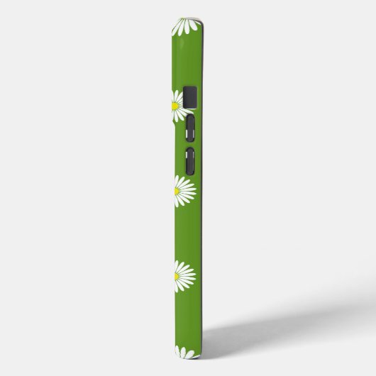 Daisies Illustratief Patroon op Groen Case-Mate iPhone Case (Achterkant / Links)