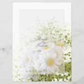 Daisies in Love-Editable Wedding Bouquet menu (Achterkant)