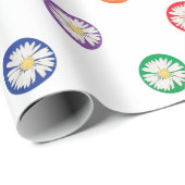 Daisies in poka Dots Cadeaupapier (Rol Hoek)