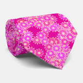 Daisies in tinten roze en orchidee stropdas (Opgerold)