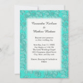 Daisies in Turquoise & Witte Bruiloft Kaart (Voorkant)