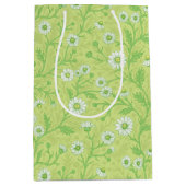 Daisies in white and green on honey dew green medium cadeauzakje (Voorkant)