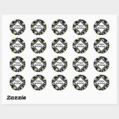 Daisies - Joyeux Sticker Rond Anniversaire (Feuille)