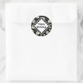 Daisies - Joyeux Sticker Rond Anniversaire (Sac)