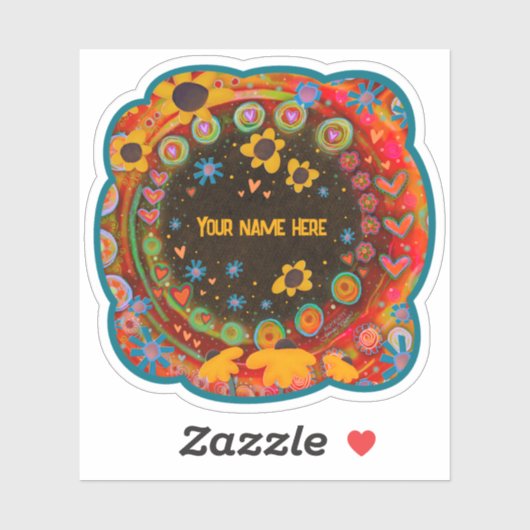 Daisies Kleurrijke uitgesneden Bloemen Inspirativi Sticker (Vel)