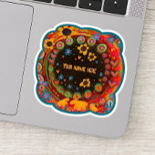 Daisies Kleurrijke uitgesneden Bloemen Inspirativi Sticker
