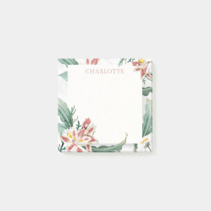Daisies Lilies Moderne Waterverf Gepersonaliseerde Post-it® Notes