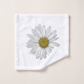 Daisies modernes tendance violet botanique tendanc (Gant de toilette)