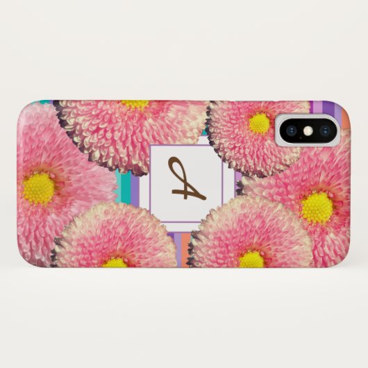 Daisies Monogram iPhone Case (Achterkant (horizontaal))