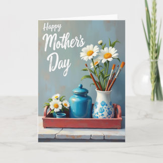 Daisies Mothers Day Art Scene Card Kaart