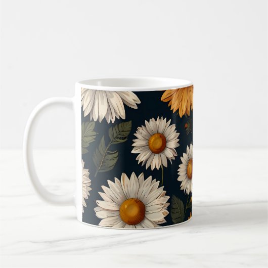 Daisies Mugs Design Motif (Gauche)