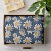 Daisies on Blue Denim Birthday  Tissuepapier (Geschenk)