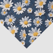 Daisies on Blue Denim Birthday  Tissuepapier (Detail)